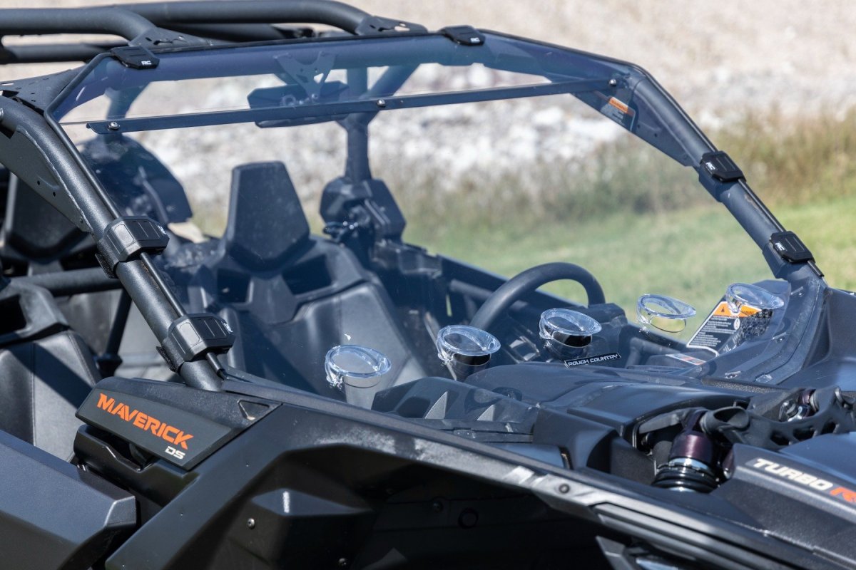 Can-Am Maverick X3 900 HO Vented Full Windshield - Rough Country - Scratch Resistant - 2018
